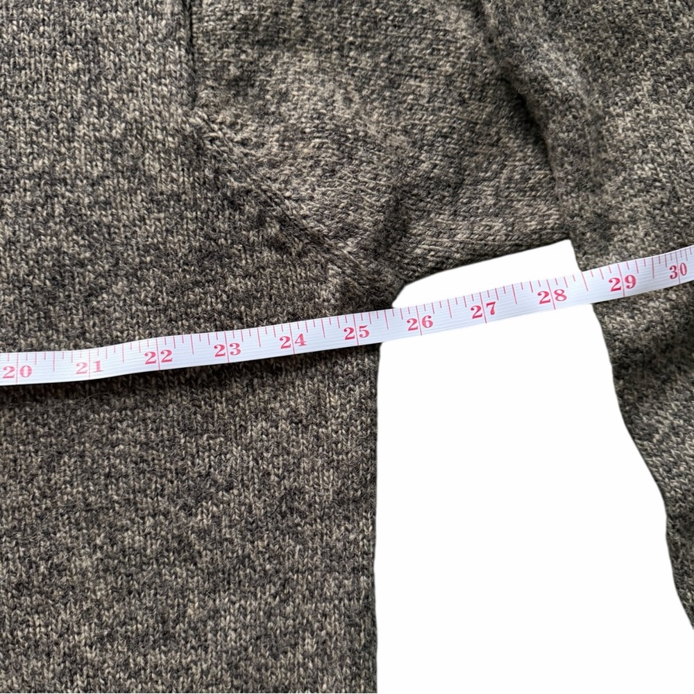 VTG Woolrich Men's Olive Heather Gray Wool Blend Sweater size XL Warm Light - Picture 6 of 9